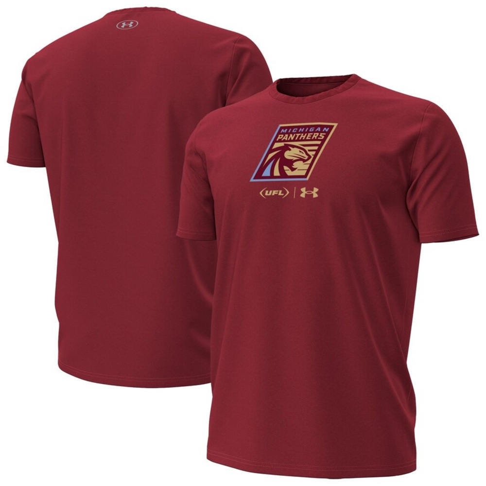 👉🏼LIKE NEW👈🏼 Michigan Panthers Under Armour Performance T-Shirt Cardinal Maroon